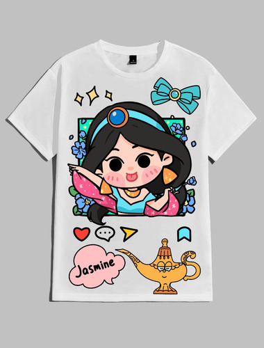 Remera Niños, Princesitas Disney Jasmín Y Varios Modelos #k