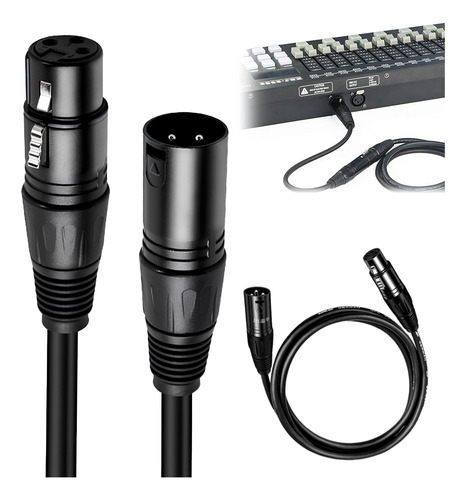 Xlr Cable Doble Fila Hombre A Mujer Línea De Audio 5m Pvc