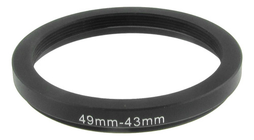 49 Mm-43 Mm Step Down Anillo Adaptador Negro Para Camara