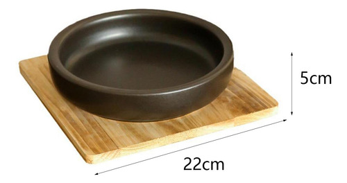 Cuenco De Piedra Dolsot Bibimbap, Olla De Diámetro 22cm