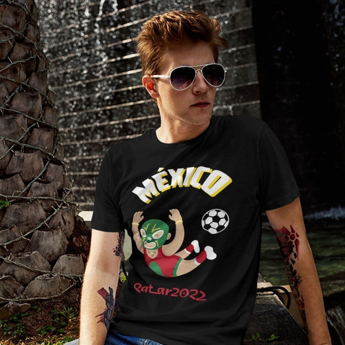 Imagen 2 de 9 de Playera Lucha Libre - Mundial - México - Qatar 2022