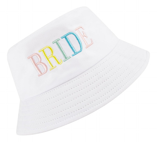 Sombrero De Cubeta De Novia Blanco, Sombrero De Cubeta Blanco Talla Única