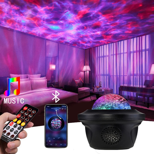 Proyector Led Galaxy Ocean Wave Night Light Reproductor De M