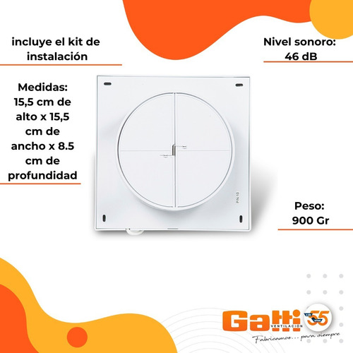 Extractor De Aire Baño 5 (12 Cm) C/ Pers. Motor Potenciado