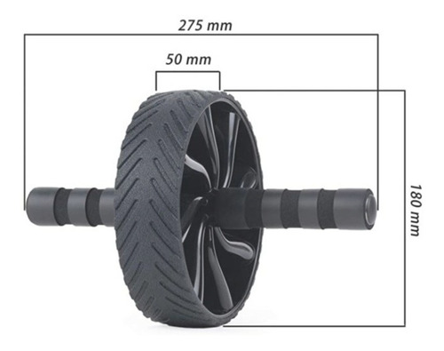 Frogfit Fitness Rueda De Ejercicio Para Abdominales Negro