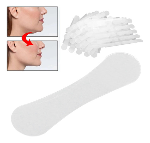 100pcs Cinta De Estiramiento Facial Impermeable, Pegatinas