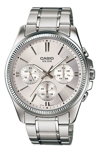 Reloj Casio Mtp-1375d-7av Cuarzo Unisex Color de la correa Plateado