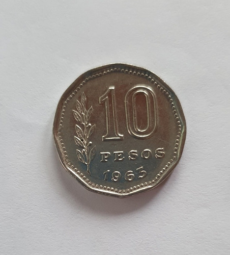 Moneda 10 Pesos Año 1963 Argentina 