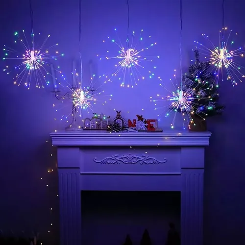 comprar Luces De Hadas De Fuegos Artificiales De Navidad De 2 M 480 Luces Color