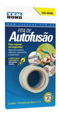 Fita Auto Fusão Tekbond 25mm X 1m