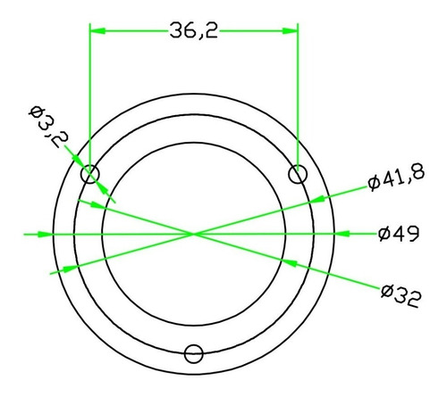 Imagem 3 de 3 de Nível Bolha Redondo Verde C/ Base 50mm X 12mm Preto