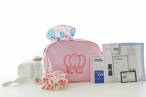 Enxoval Luxo Completo Bolsa Maternidade Bebe Reborn Rosa