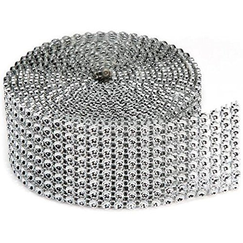 Darice Bling En Un Rollo, 3 Mm Por 2 Yardas, 8 Filas, Plata