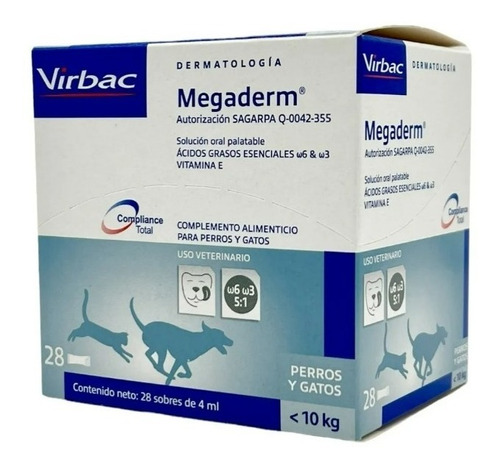 Megaderm Virbac Acidos Grasos Esenciales Y Vitamina E 