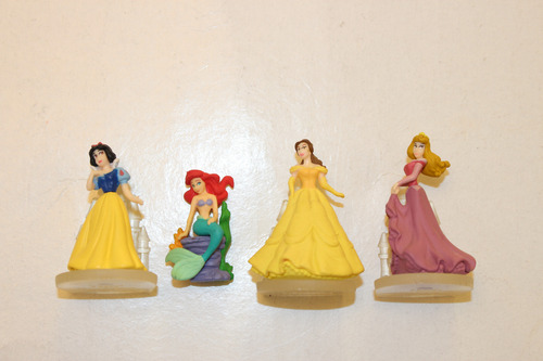 2009 Lote 4 Figuras Princesas Disney Marca Tomy Ariel Aurora (Usado)