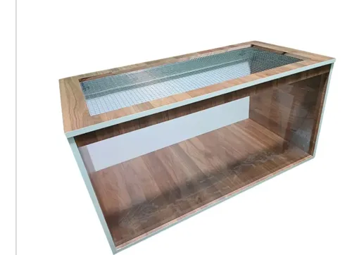Terrario In Legno 100x50x50 Cm Per Tartarughe E Rettili - Con Ventilazione Superiore E Vetro Frontale, Facile Da Montare
