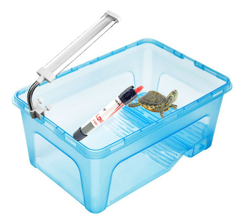 Aquario Para Tartaruga - Médio Com Aquecedor E Led Cód.d5