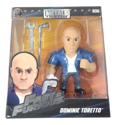 Fast & Furious Dominic Toretto Metal Cast Figura 16cm Jada