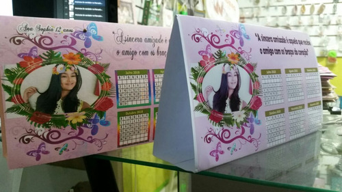 Imagem 6 de 10 de Calendário 40und Personalizado Convite Debutante, Empresas..