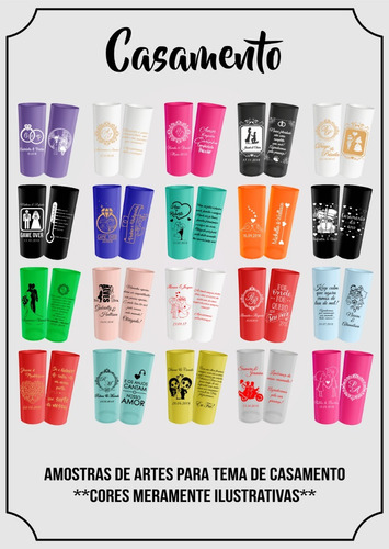 Imagem 7 de 8 de 50 Copos Personalizados Long Drink 350ml Muito + Resistentes