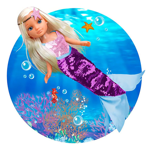 Muñeca Nancy, Un Día De Sirena Morada Refresh (Usado)