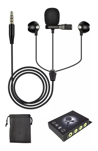 Microfono Corbatero Con Auriculares Hugel Sm350 Trrs