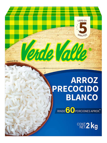 Verde Valle Arroz Precocido Blanco 2 Kg