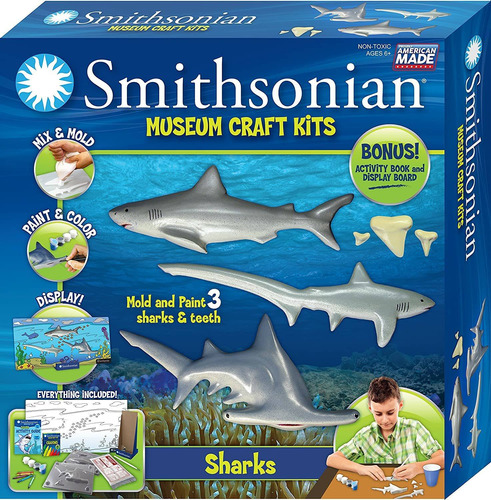 Smithsonian Sharks Perfect Cast Museum Kit De Reparto Para P