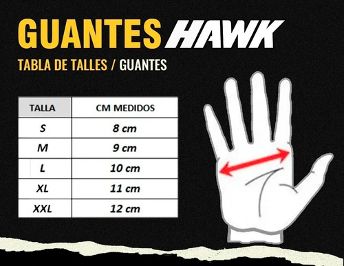 Guantes Moto Hawk Night Termicos Protec Tactil Tecda Negro Xxl