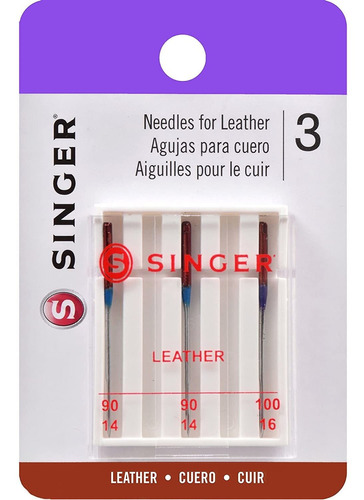 Singer 2087 Agujas Para Maquina De Cuero  3 Unidades