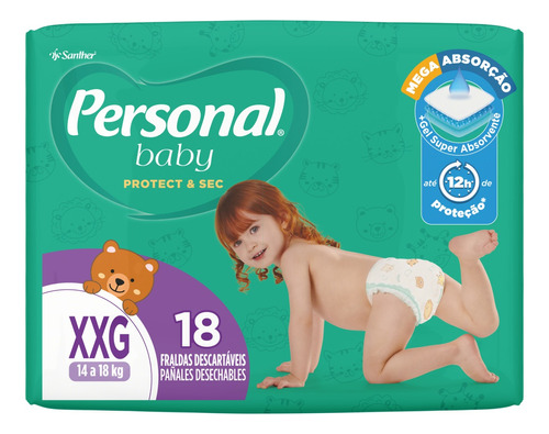 Fraldas Personal Baby Protect & Sec XXG