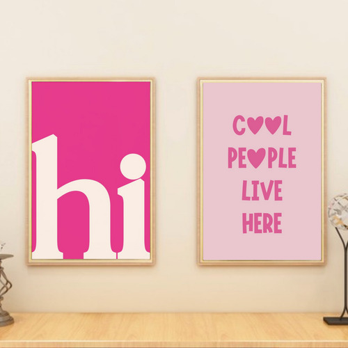 Set 2 Laminas Imprimibles Para Cuadros Deco Frases Modernas Blanco Beige
