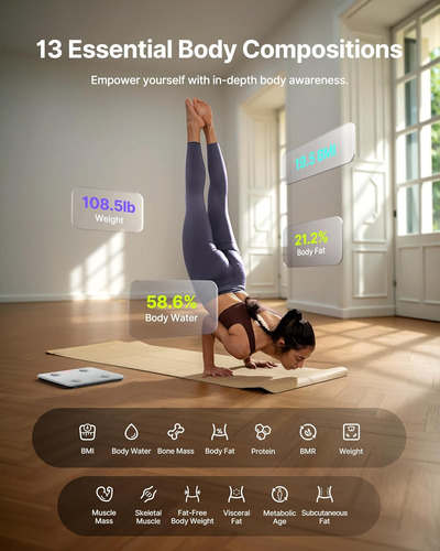 Báscula Inteligente Fitindex Para Peso Corporal, Báscula Con