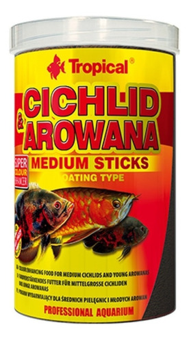 Alimento Tropical Cichlid & Arowana Med Sticks 90g Peces