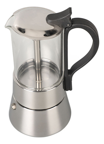 Zc Cafetera Moka De Acero Inoxidable Con Tapa De Cristal