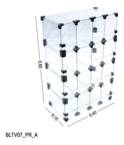 Baleiro De Vidro 0,40 X 0,60 X 0,15