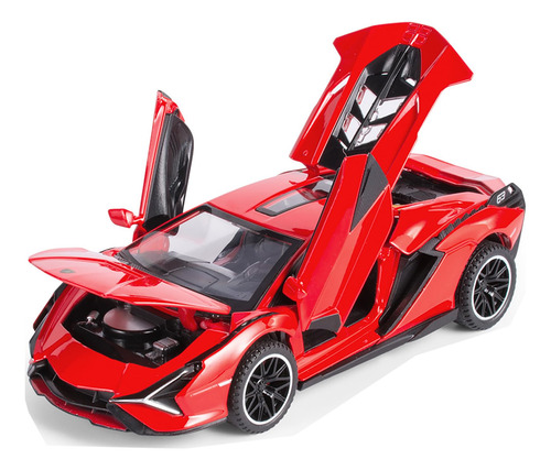 Auto De Juguete Iyeam Lambo Sian Fkp3 Con Luces Y Sonido Roj Color