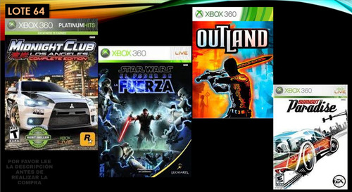 Midnight Club Juegos Originales Xbox 360 Pack 64 (Usado)
