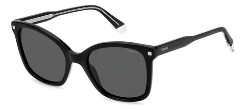 Lentes De Sol Polaroid Mujer Pld 4151/s/x Color Black Color de la lente Gris Color de la varilla Negro Color del armazón Black Diseño Ocean
