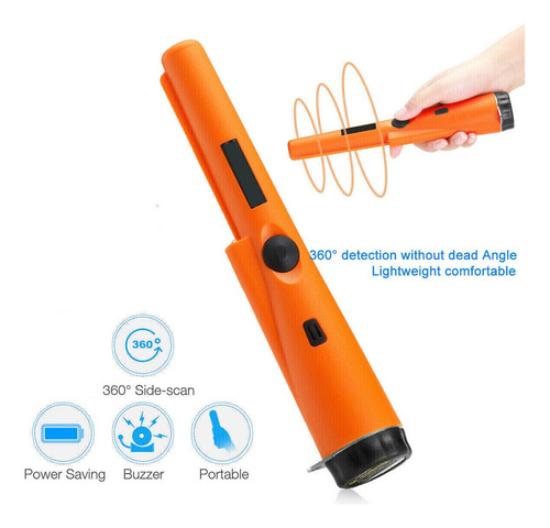 Detector Metais Portátil Treasure Finder Com Led