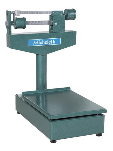 Balança industrial analógica Micheletti MIC Mecânica 150kg com mastro verde 30 cm x 40 cm
