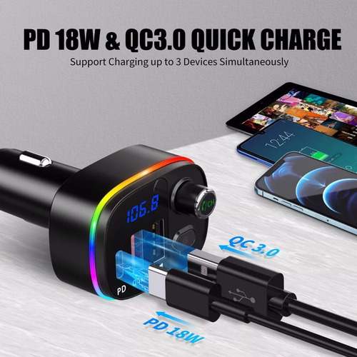 Transmisor Receptor De Audio Adaptador Bluetooth Para Auto.