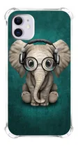 Comprar Capinha Capa Celular Compatível iPhone Elefante Musica Fone