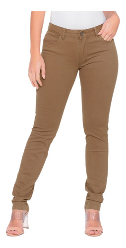 Calça Feminina Skinny Cáqui Tendência Do Ano