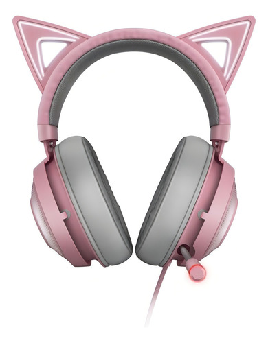 Audífonos over-ear Razer Kraken Kitty RZ04-02980, color rosa quartz.