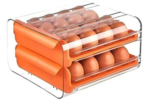 Caja De Almacenamiento De Huevos Tipo Cajón Para Color Naranja