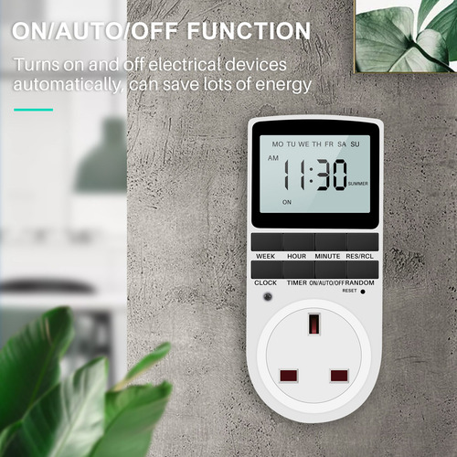 Enchufe Británico Con Temporizador Digital, Programable Eléc