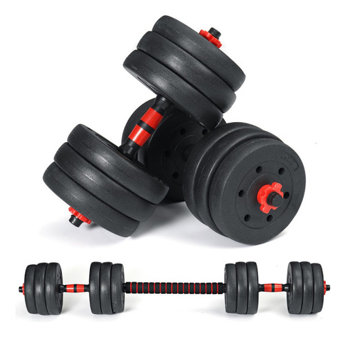 Set Mancuernas Ajustables 30kg + Union + Barra