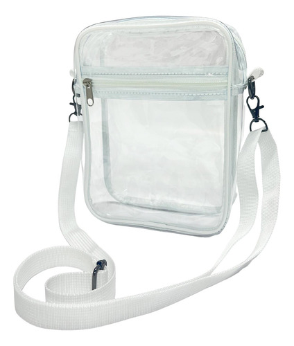 2 Bolso Bandolera Transparente Con Bolsillo Grande