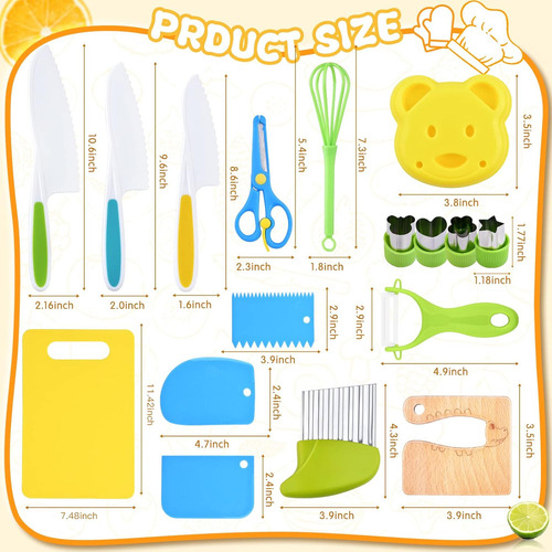 Juego De 18 Juguetes Montessori De Madera Para Niños, Frutas